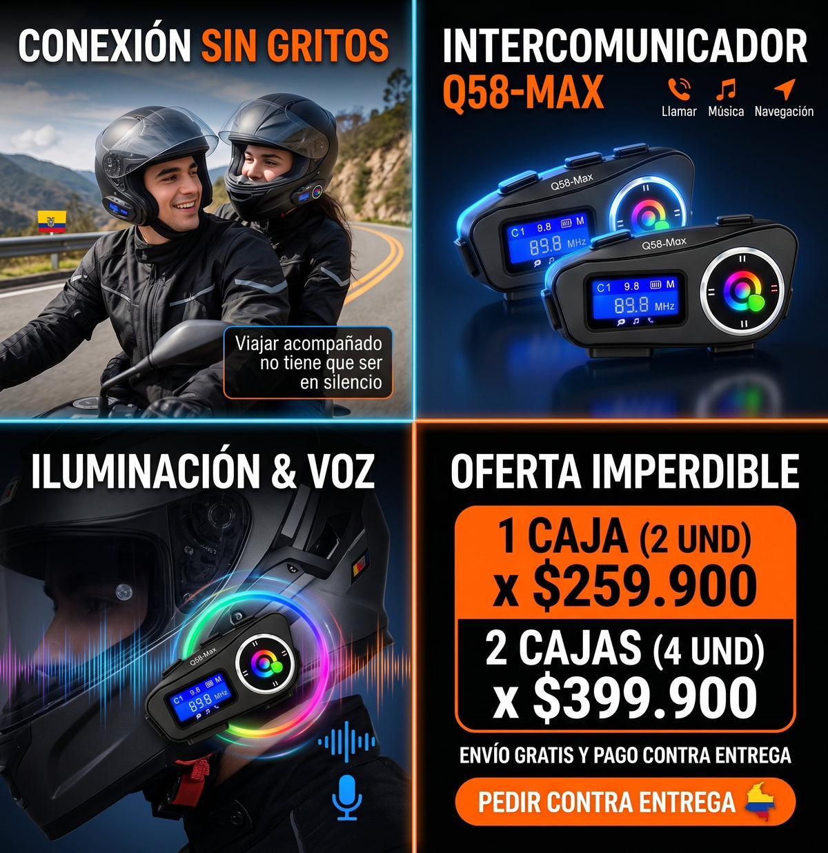 Intercomunicador Motocom Q58